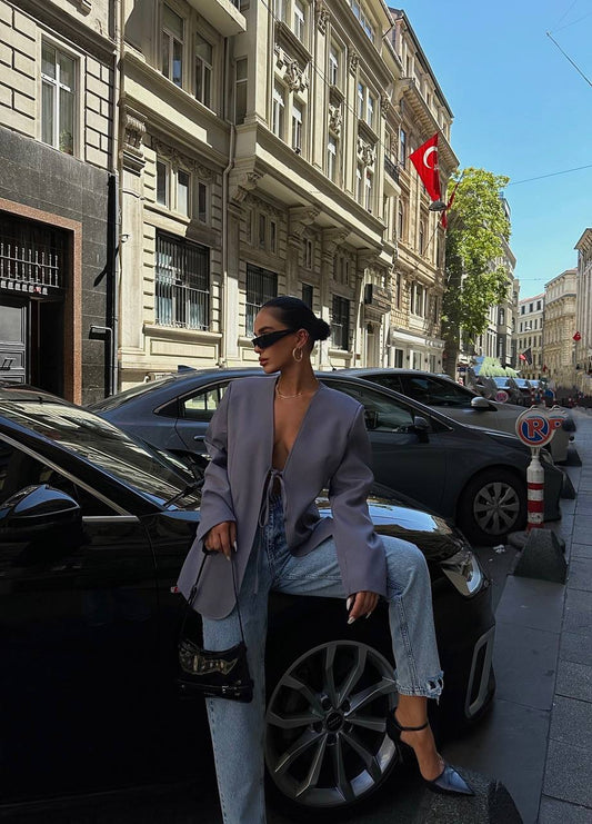 Blazer mit Schnürung