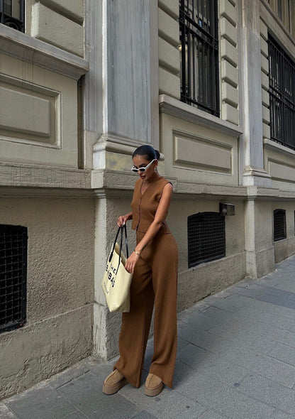 Lässiger Zweiteiler aus Weste und Hose