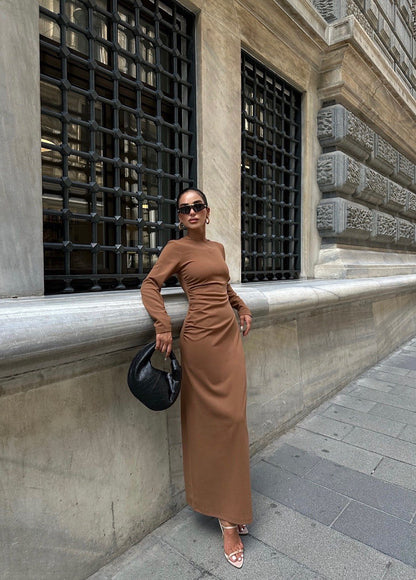 Maxikleid mit Raffung