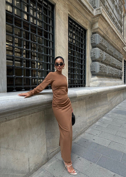 Maxikleid mit Raffung