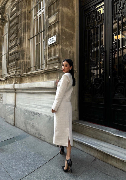 Zweiteiler im Bouclé-Look