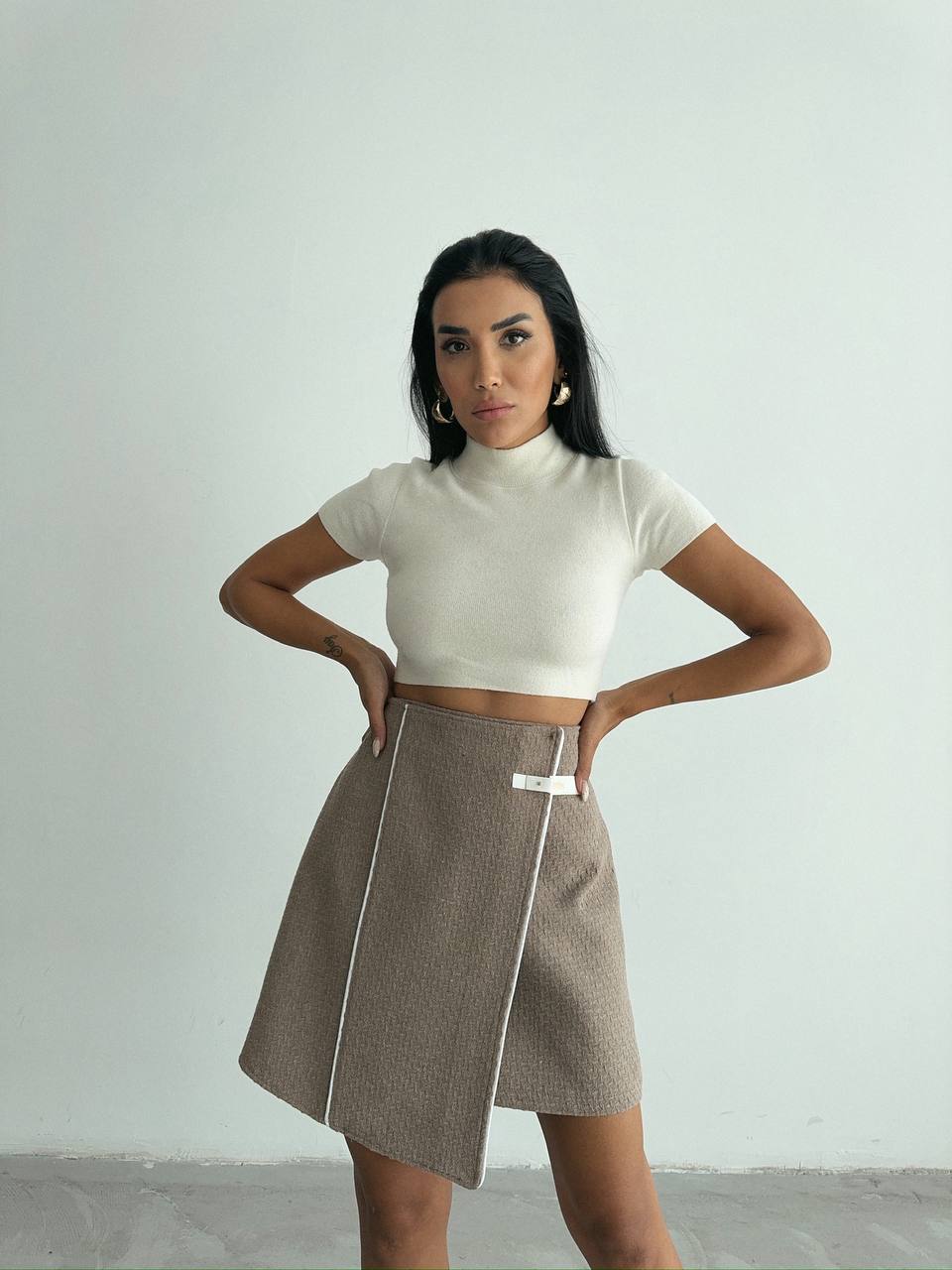 Minirock in Bouclé-Optik