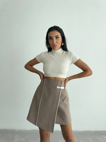 Minirock in Bouclé-Optik