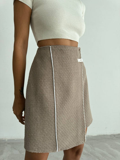 Minirock in Bouclé-Optik