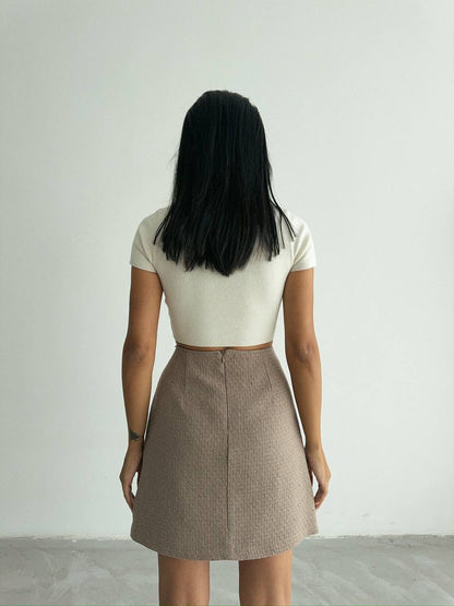 Minirock in Bouclé-Optik