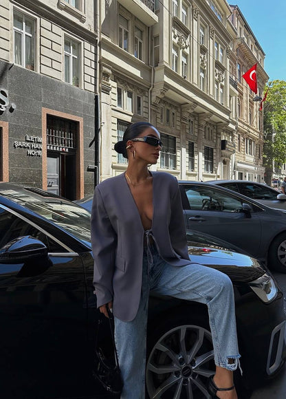 Blazer mit Schnürung