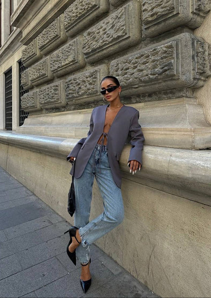 Blazer mit Schnürung