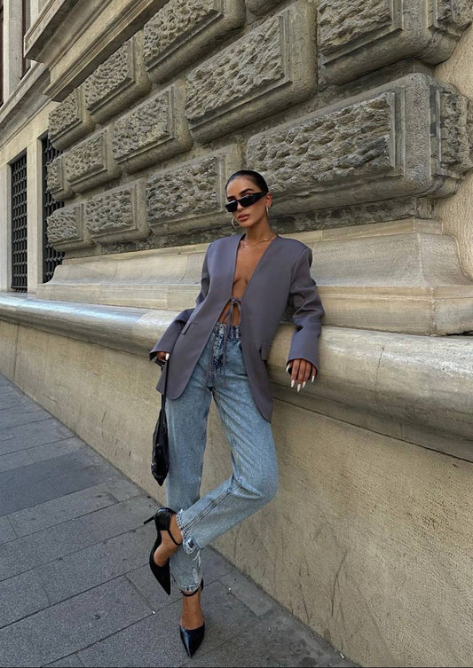 Blazer mit Schnürung