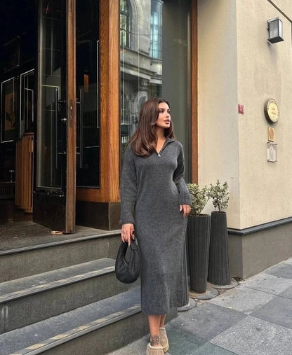 Strickkleid mit Reißverschluss