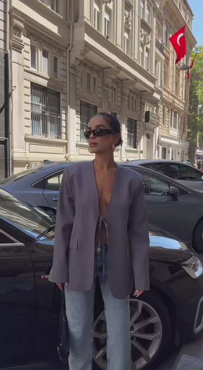 Blazer mit Schnürung