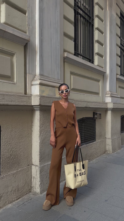 Lässiger Zweiteiler aus Weste und Hose